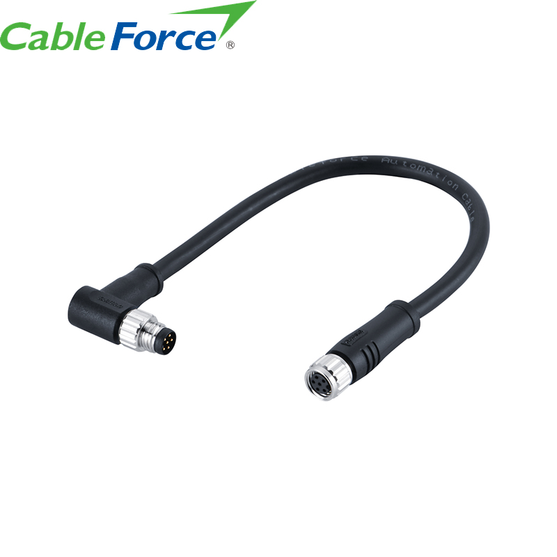 Cableforce заменить на грузовик M12 код мужской угол Женский прямой 6-контактный переходник с внутренней 10 м экранированный кабель Разъем M12 водонепроницаемый разъем