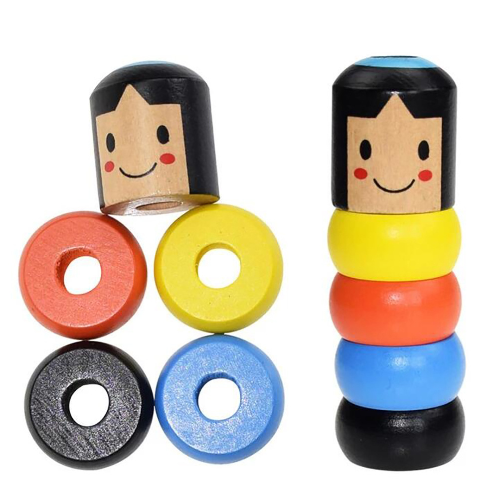Unbreakable Funny Stage Props Immortal Daruma Trick Kids Halloween Toys Little Man Wooden Magic Toy