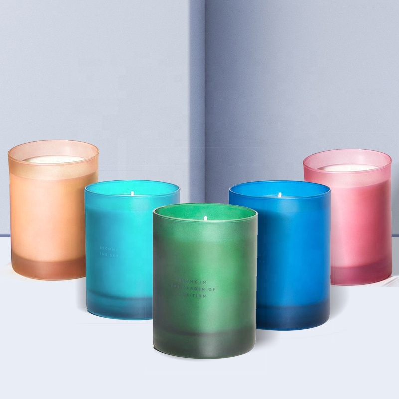 Hight Quality Glass Candle Jars with Lid in Bulk Pot de bougie en verre 180ml 250ml Glass Candle Jars