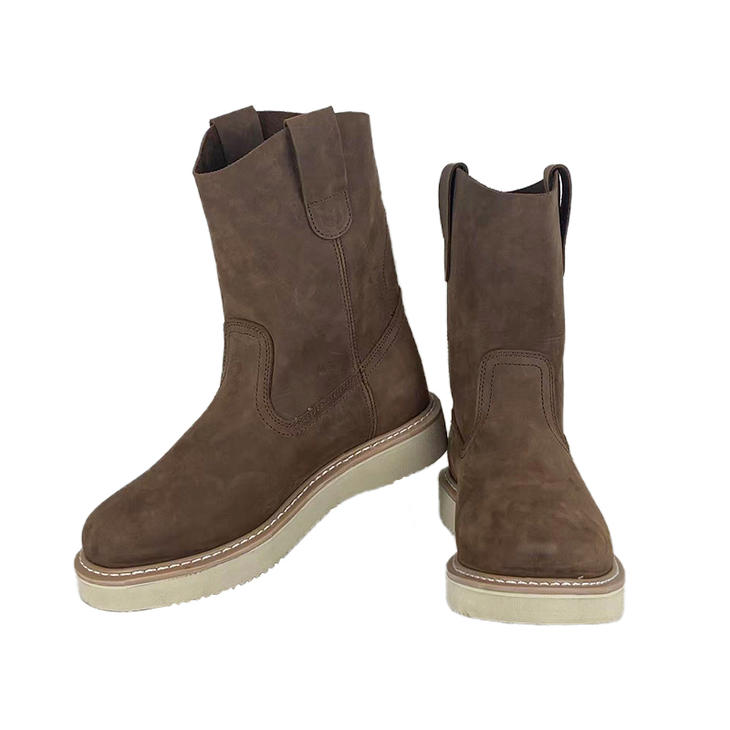 Factory High Cut Western Industrial Cowboy Boots Men's Design Men Boots Wholesale Good Sell Men Goodyear Cowboy Custom Shoes