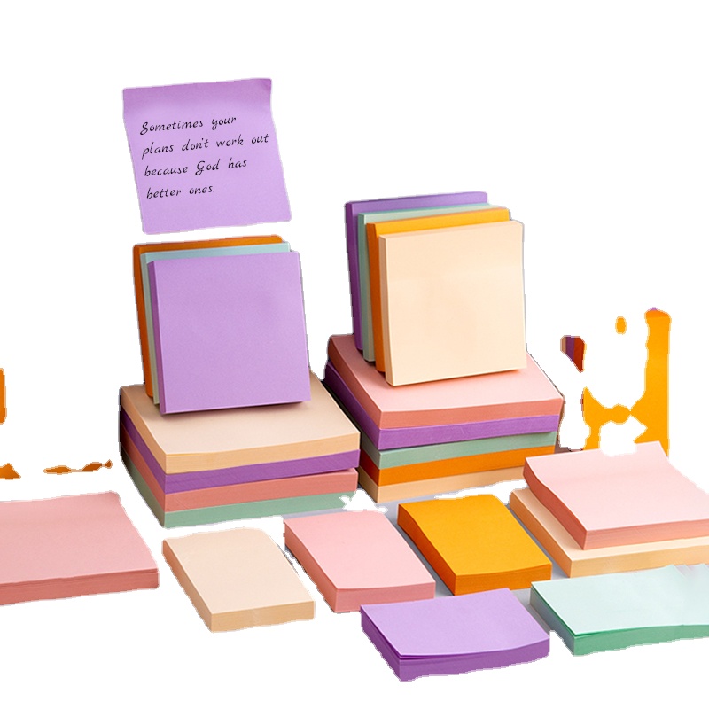 Customized Self-Stick Note Pads with Strong Adhesive Clean Removal Recyclable Easy to Post for Office Home