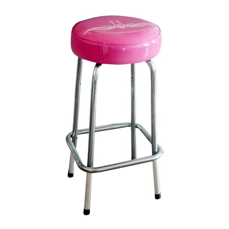 Style Bar Stool Frame Chair PU Soft Padded Seat and Stainless Steel stool bar chair