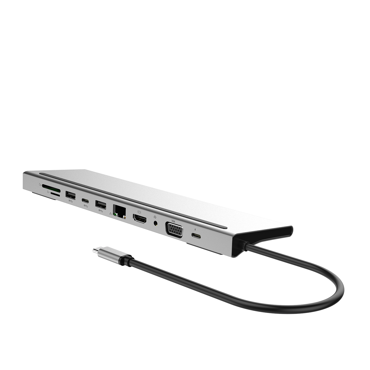 Док-станция для ноутбука 11 в 1, Тип c, HDMI, VGA, USB 3,0, SD, RJ45, PD 3,5