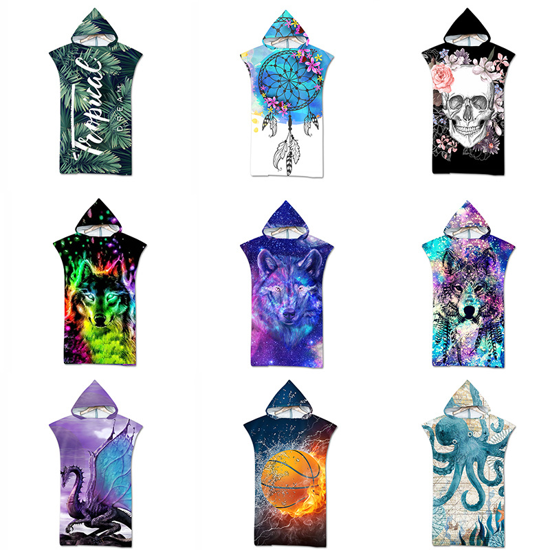 2021 New Product Print Fleece Hooded Blanket