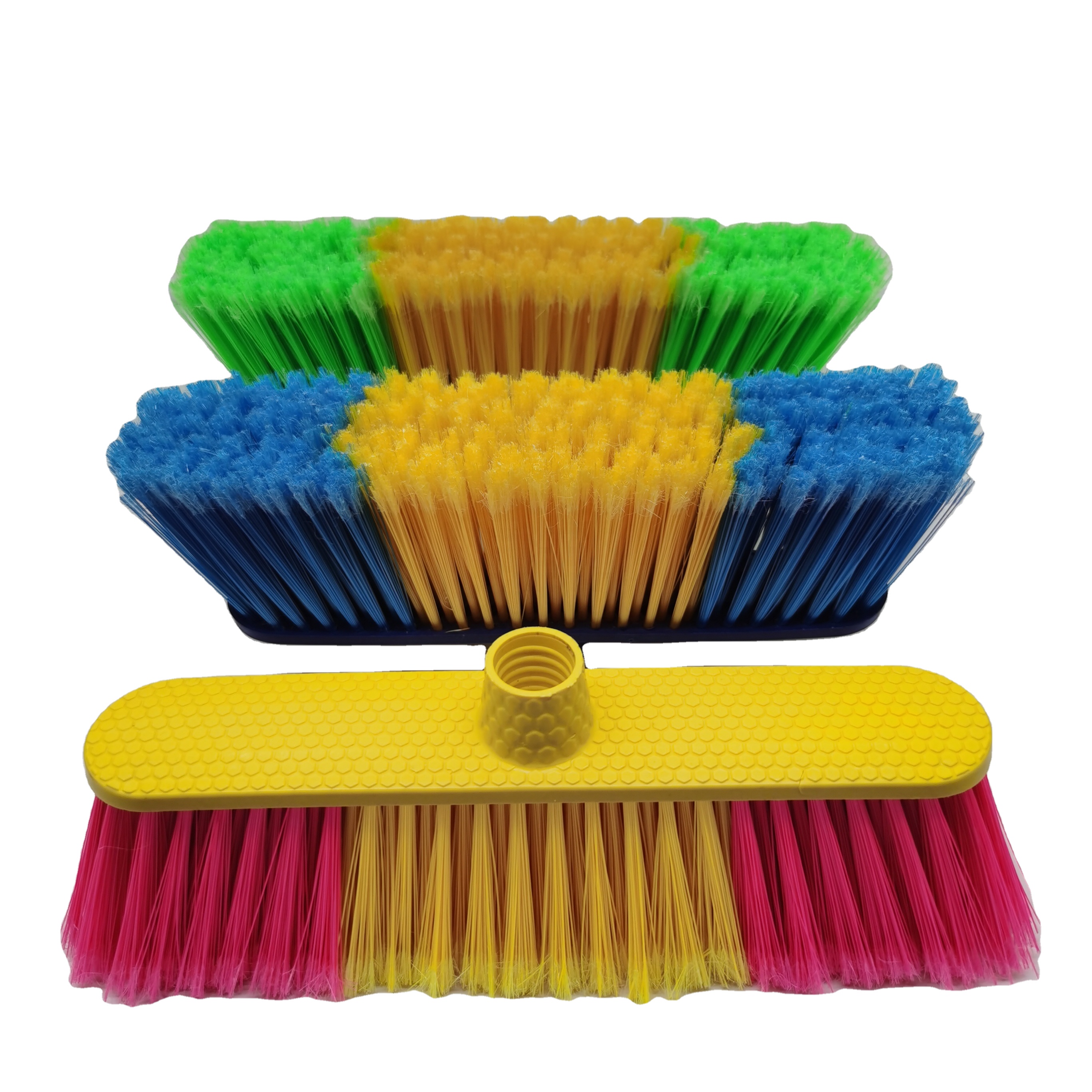 Broom head wet Cleaning tools brush broom PET PP low price China with wooden broom handles wood pine