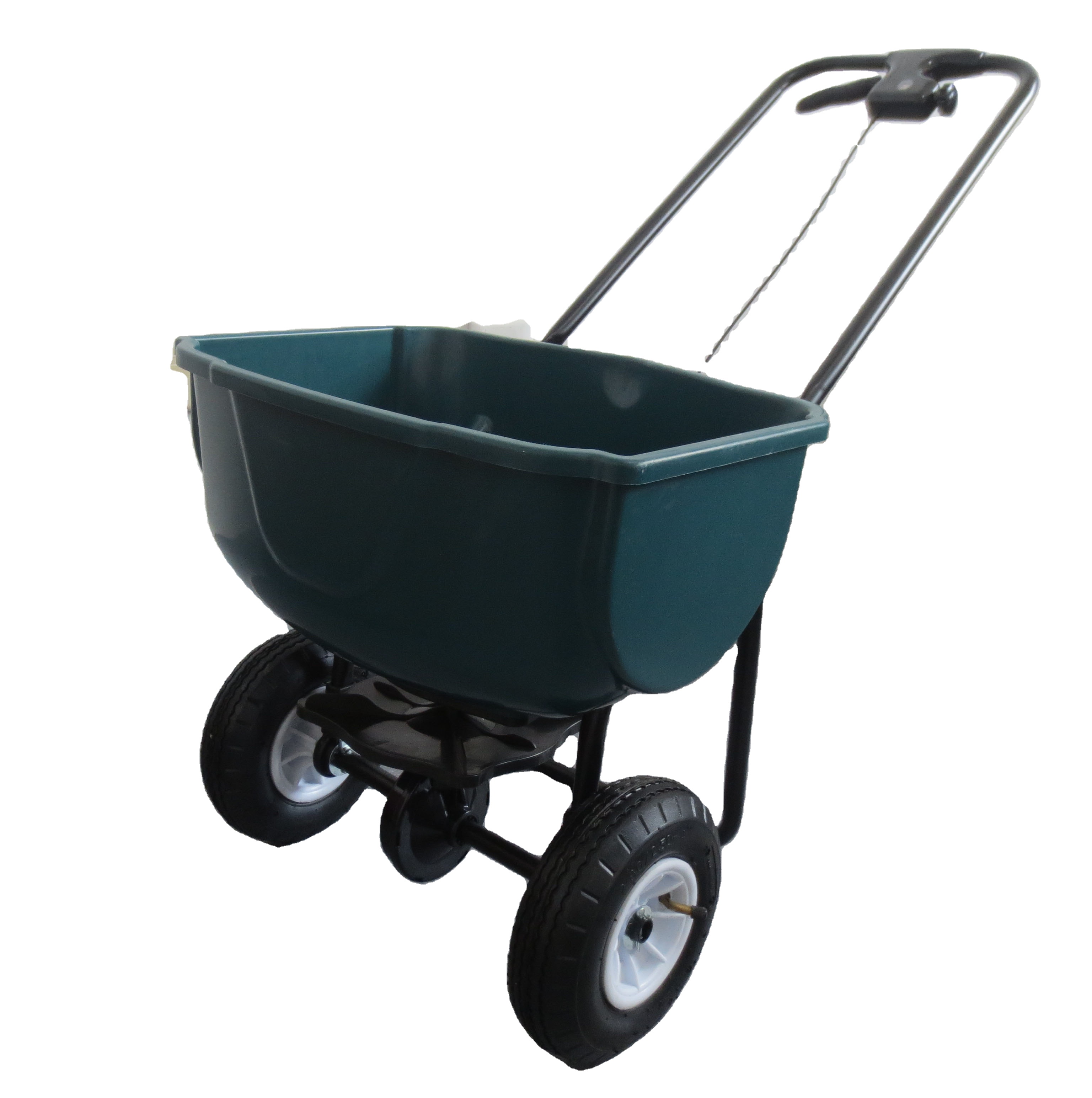 Pure Garden Lawn Spreader 44 Lbs Capacity Walk Behind Rotary Broadcast Dispenser for Fertilizer Grass Seed Sand and Salt