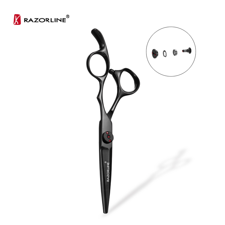 Razorline CK72B черное титановое покрытие SUS440C, Лидер продаж, японские наборы ножниц для волос