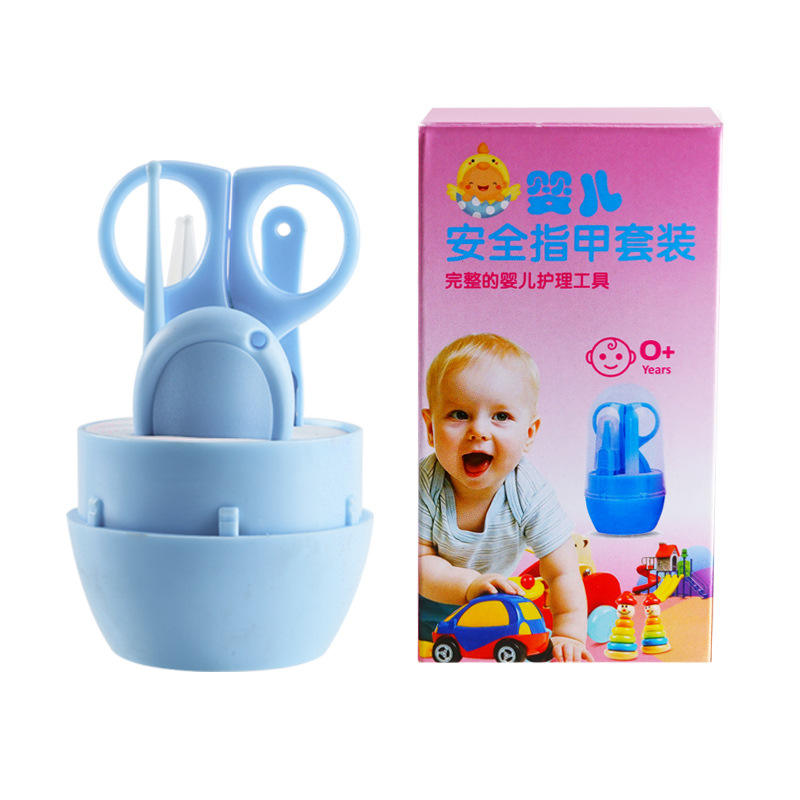 Best Selling Plastic Handle Children's Newborn Baby Nail Clipper Set Includes Ear Scoop Nail File