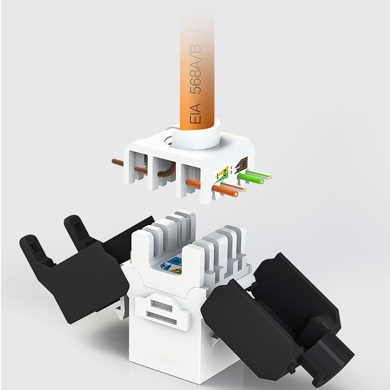 UTP 90 градусов RJ45 PC Ethernet Keystone Jack CAT5E/CAT5