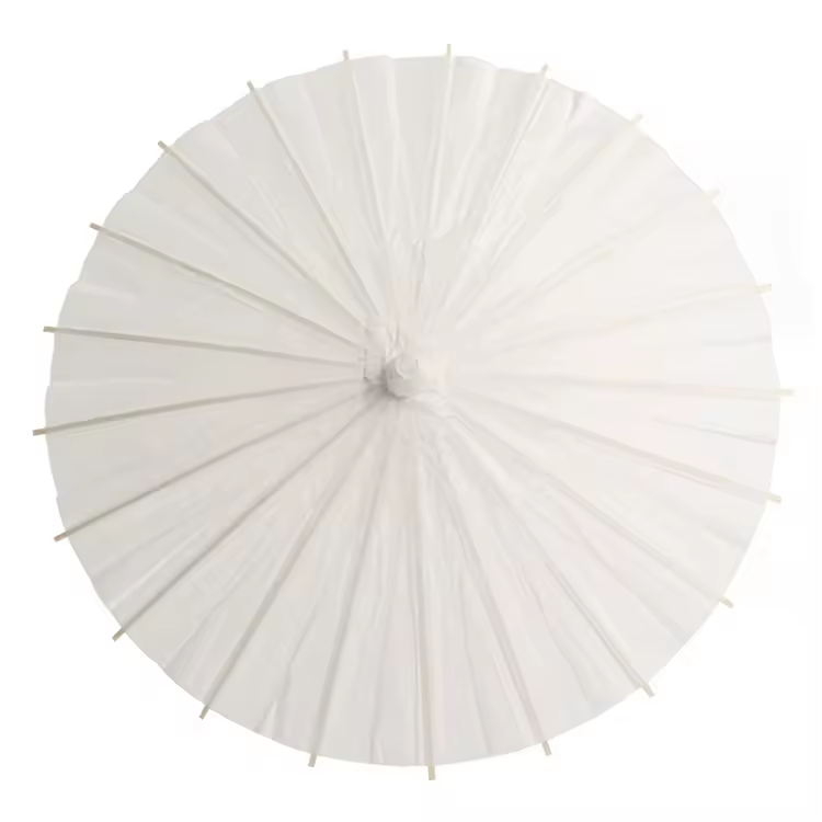 SD Wholesale Mini Craft Paper Straight Umbrella Handmade White Oil-paper Wedding Decorative Gifts Classic For Adults