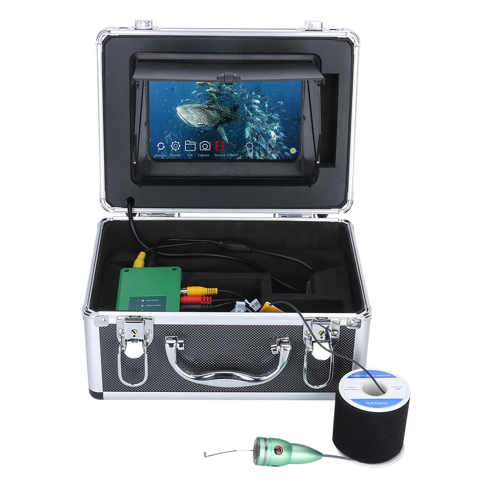 7 дюймов Fish Finder подводная рыбалка 1080P камера Kit 7 дюймов Wi-Fi беспроводной 16 Гб Видео Запись DVR + 15 м 6 Вт ИК-камера для подводной съемки