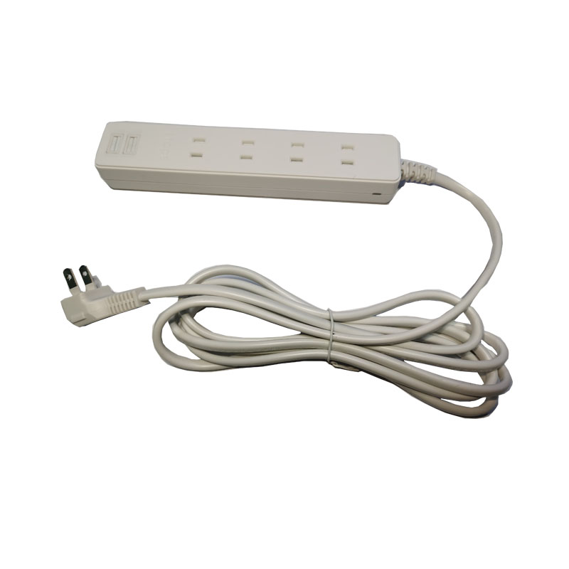 Штепсельная Вилка JP для умного дома, многофункциональный удлинитель с USB C, 4 розетки, с проводом
