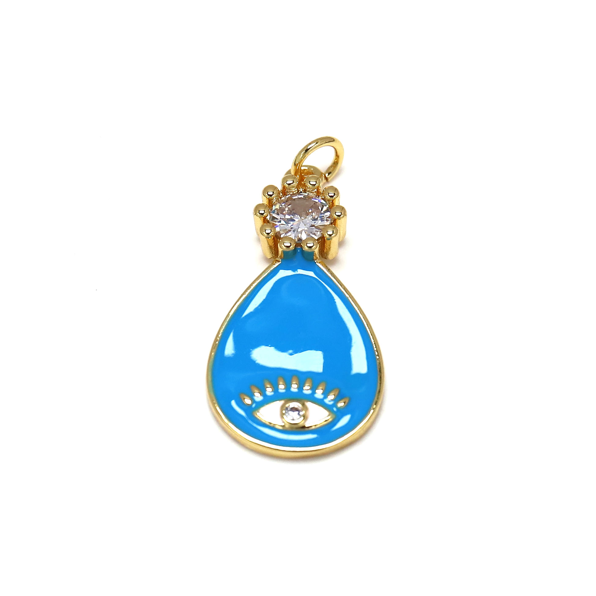 Hot sale resin eyes gold-plated edging clothing jewelry 925 silver jewelry girl women necklace pendant wholesale