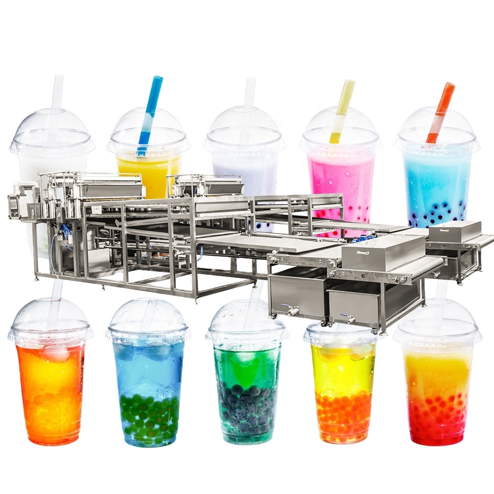 Semi-automatic milk tea shop popping boba production line beverage shop pearl ball making machine Food & Beverage Factory