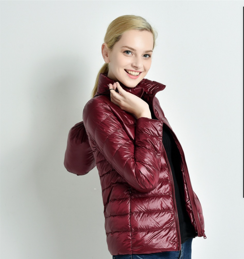 100% nylon 380t/400t custom design sewing waterproof quilt cire light fabric shiny down jacket