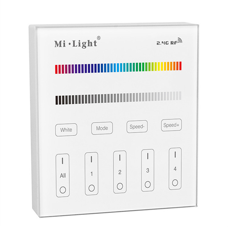 2,4 г затемнения настенный светильник T3 модель 4-Зона RGB/RGBW светодиодная Сенсорная панель Пульт дистанционного управления Wi-Fi ibox контроллер