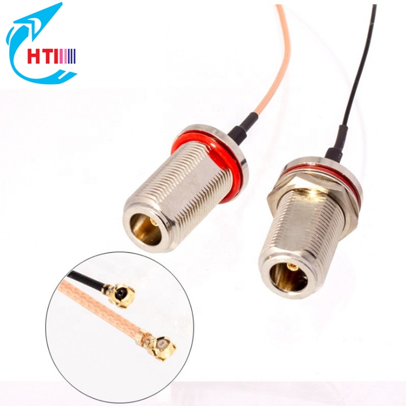 OEM кабельная перемычка с N разъемом типа перегородки RG178 RF 1,13 латунная Массовая индивидуальная позолота