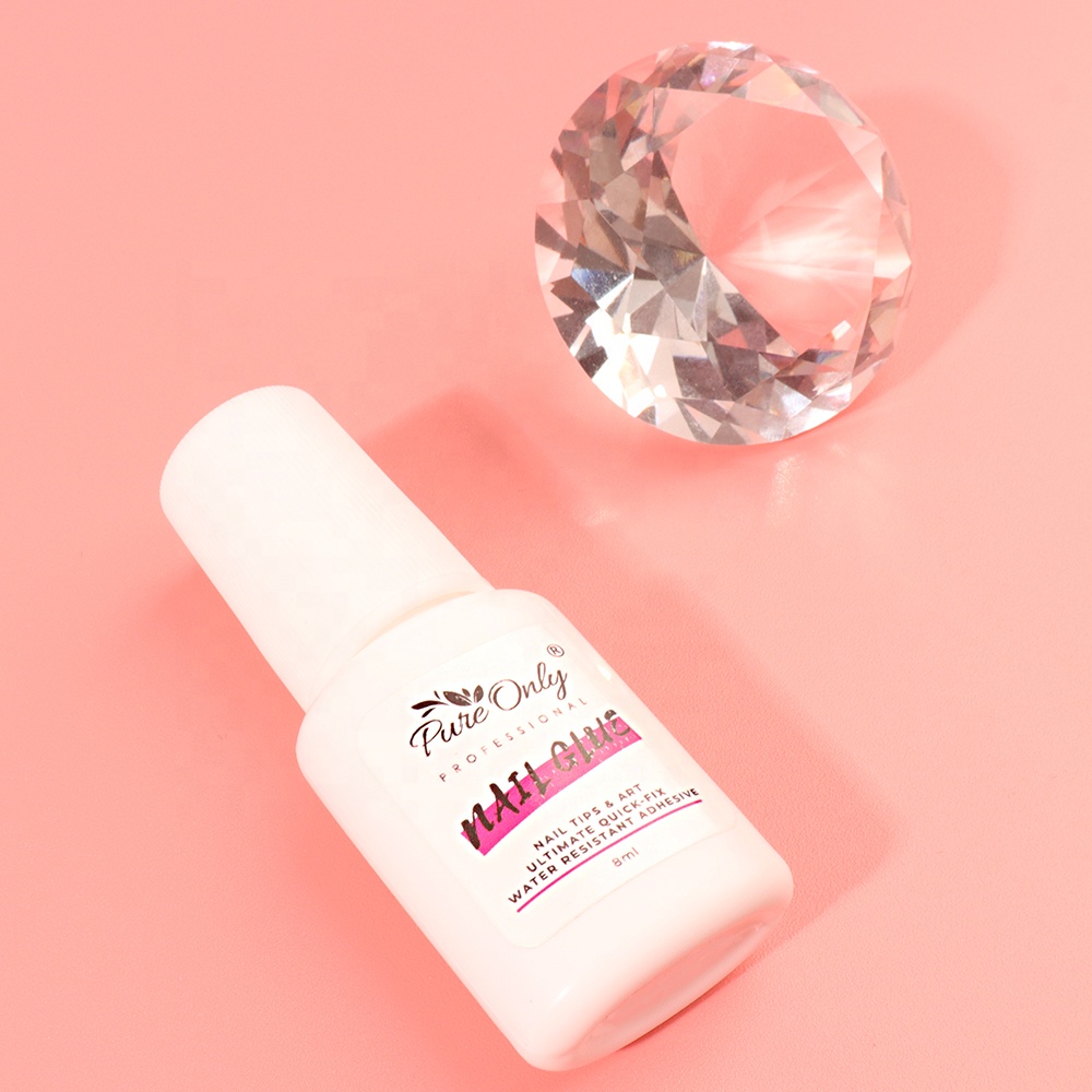 Private Label Wholesale Best Strong Nail Tip Glue 8Ml Mini Nail Tips Glue Strong Nail Tips And Glue