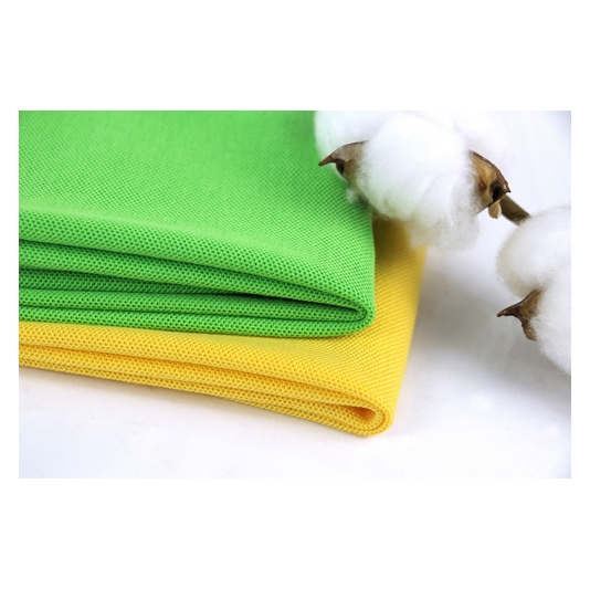 Factory Supply Recycled Polyester Knitted Green Cotton Fabric Pique Solid