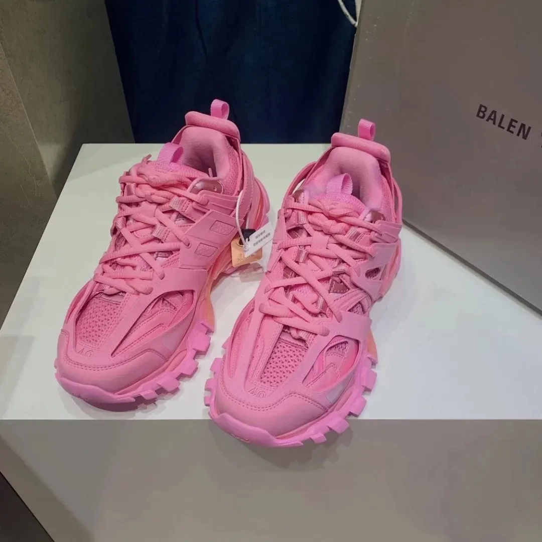 Fashion girl top quality Original balanciaga brand pink sepatu balanciaga track Sneakers for Men and Women