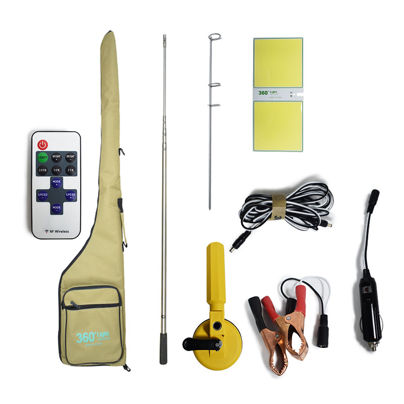 360 Light Led 12v Camp Fishing 3M Telescopic Rod Led Picnic Outdoor Light Pole Light