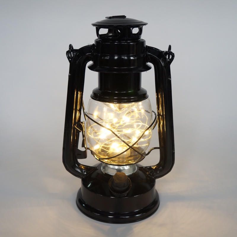 Открытый Винтаж 15L черный гладить сделано теплый белый висит Led кемпинг фонари свет