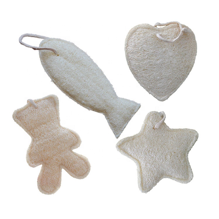 100% Natural whole exfoliating loofah mesh bath sponge pad scrubber