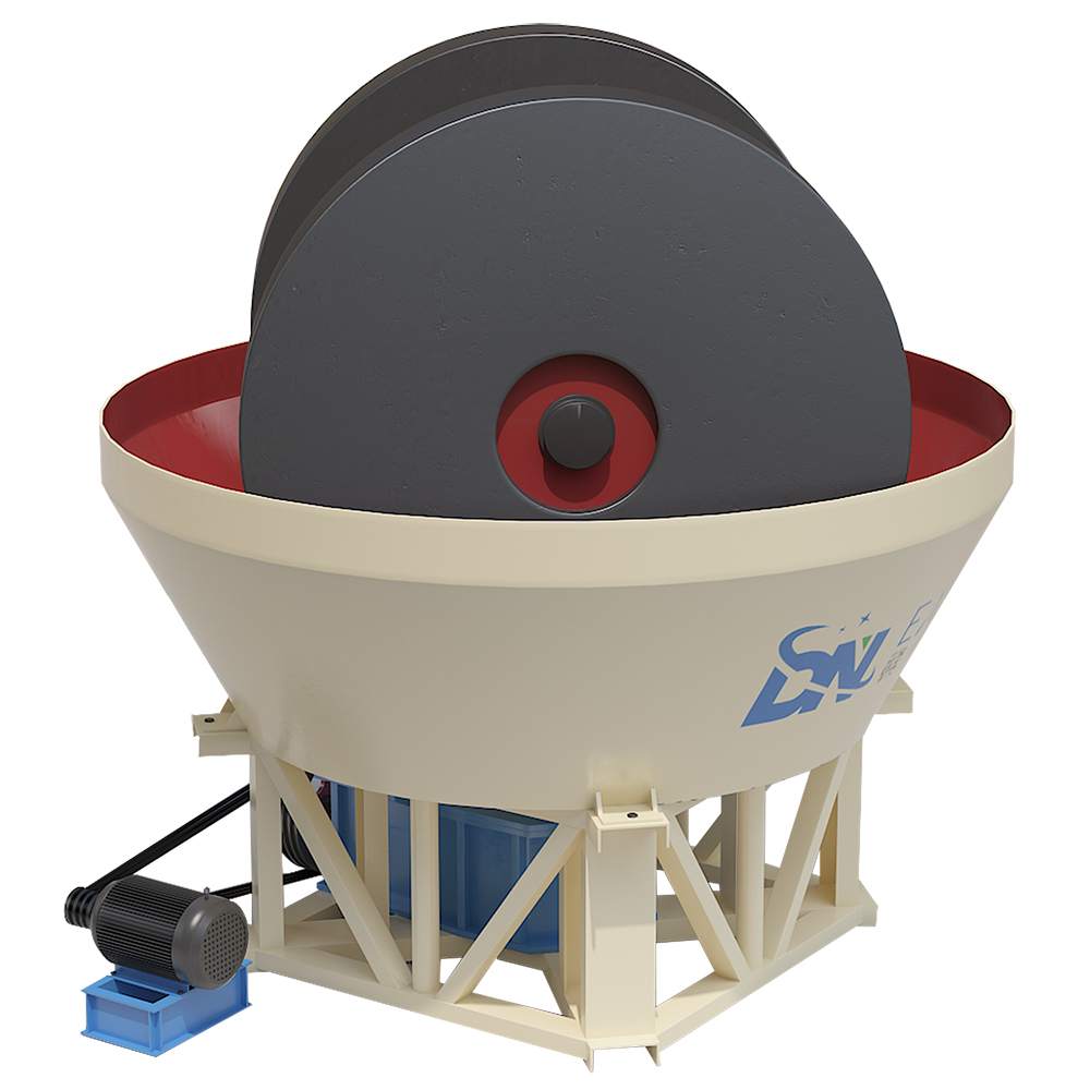 Africa Gold Deposits Mine Concentrating Machine Rock-gold Mercury Wet Pan Mill 1600