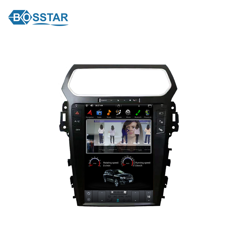Вертикальный экран Bosstar 12,1 дюймов Android стерео для Ford Explorer 2013-2019 DVD-плеер навигация GPS
