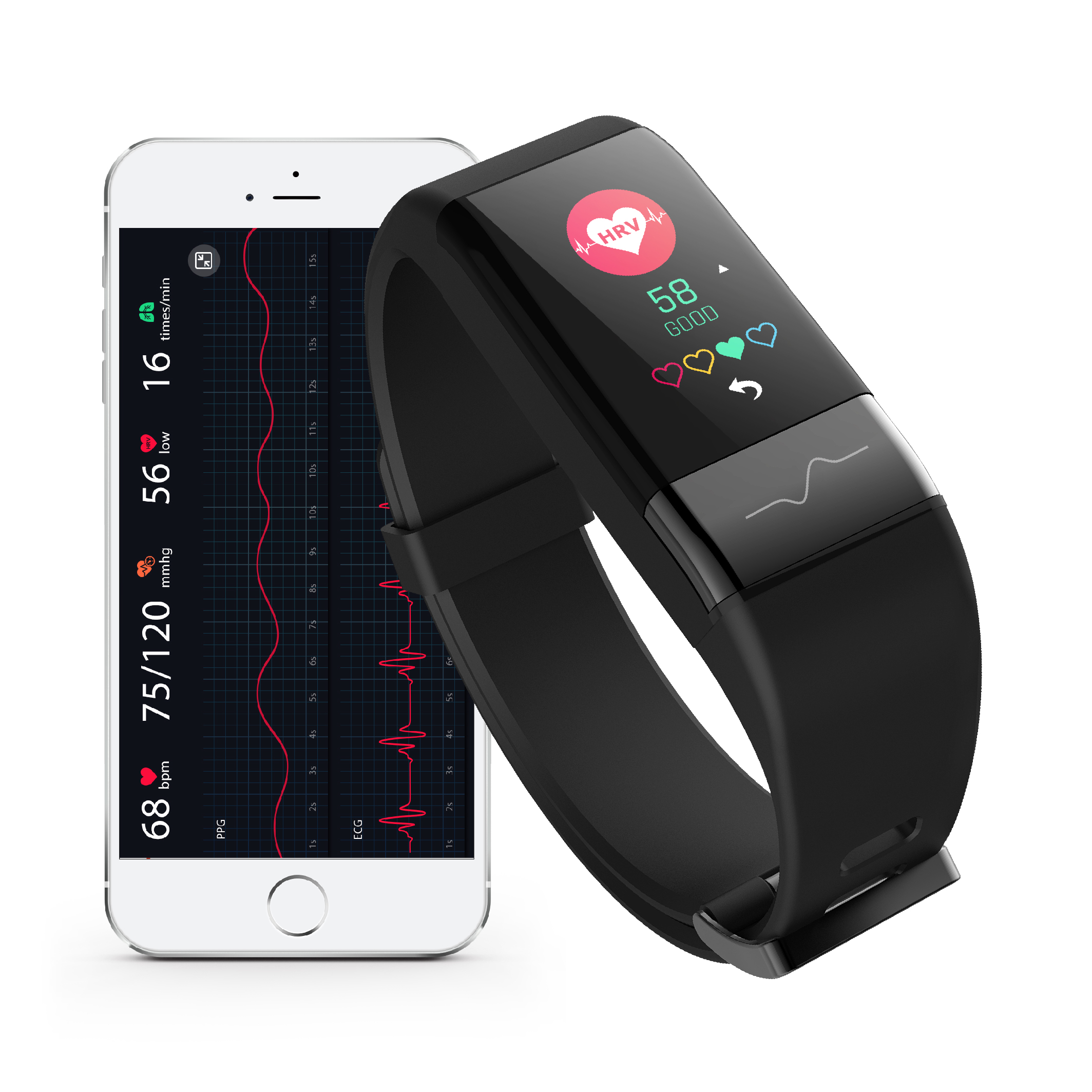 ЭКГ пульсометр Bluetooth 4,0 band shape flex беспроводной трекер активности