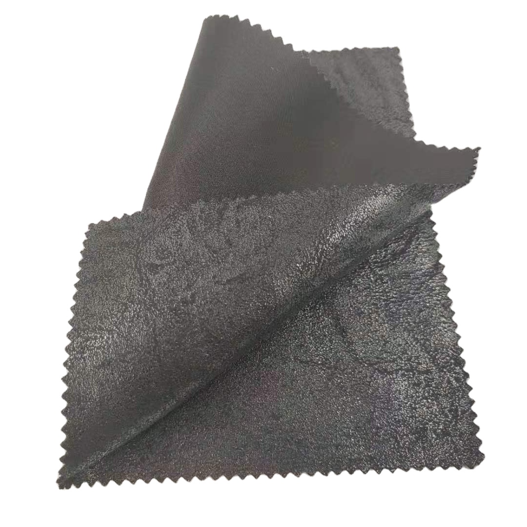 Bronzing treatment of suede cloth 100% polyester fabric Laceration resistant Knitting fabric shoes package