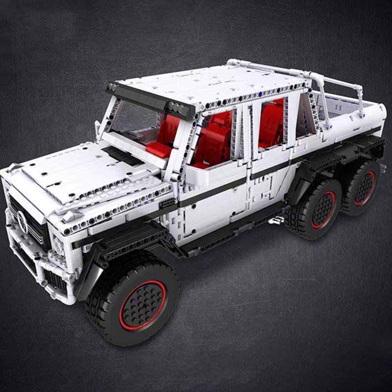Автомобиль внедорожный Mould king 13061 G700 6X6 (двойной монстр), версия с приложением, Радиоуправляемый автомобиль, строительные блоки, игрушки для детей