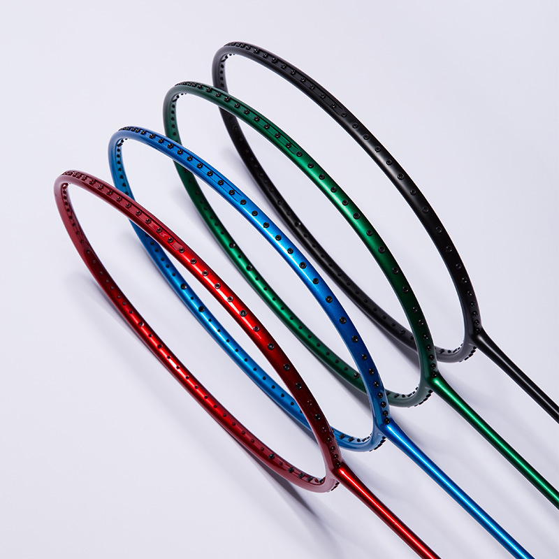 High quality professional graphite fitness outdoor steel badminton rackets carbon fiber set