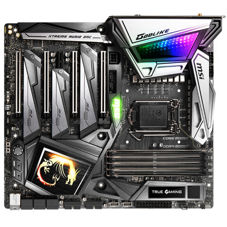 Материнская плата MSI Мег Z390 GODLIKE поддерживает процессор Intel 9-го поколения 9600K / 9700K / 9900K (Intel Z390 / LGA 1151)