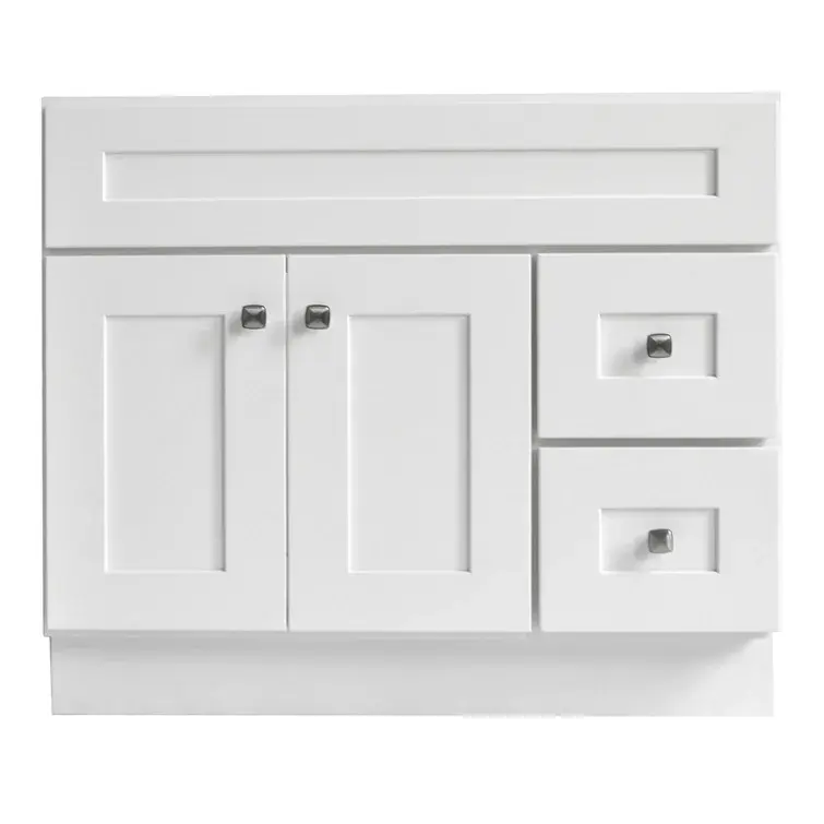 36 inch Framed Single Sink Free Standing Bathroom Vanity Cabinet Without Top White Color