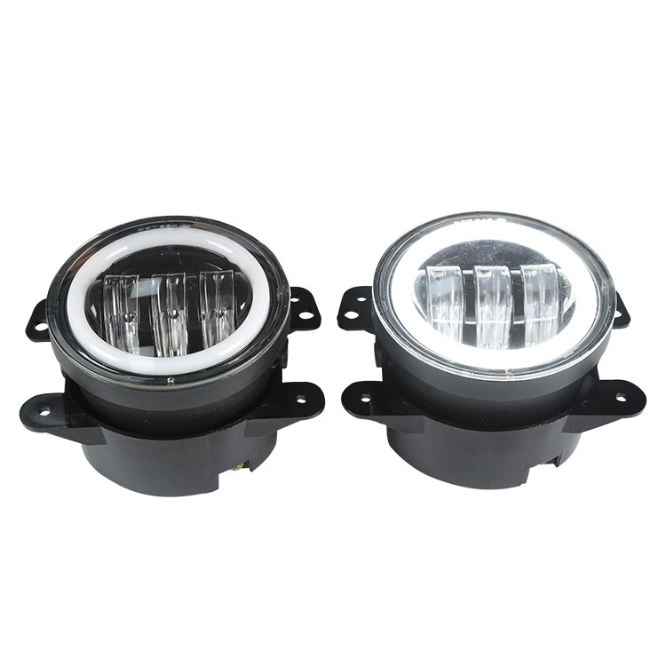 Factory price 30w 6500k Foglight Halo Ring Drl Off Road Lamps Waterproof Angel Eye Drl Light 4inch Round Led Fog Lights