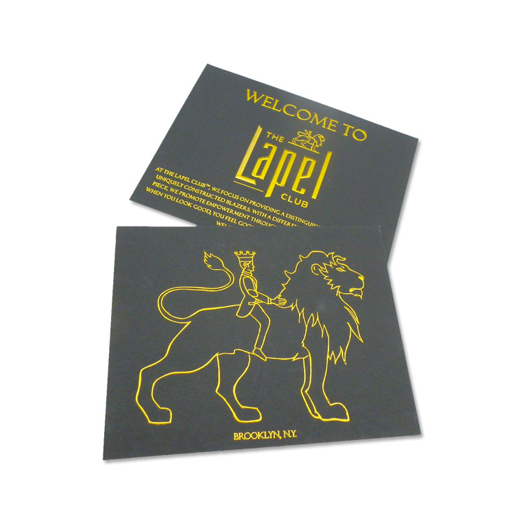 OEM Printing black paper or plastic invitation card thank you card