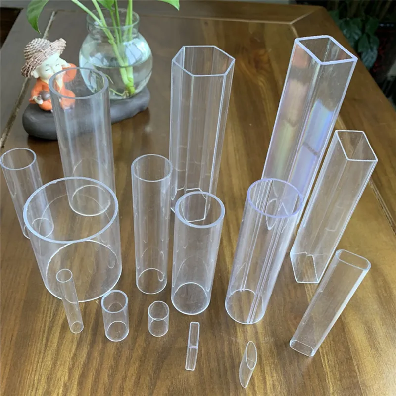 High Quality Transparent Clear Polycarbonate Pipe Colorful PVC PC PMMA Acrylic Plastic Tube
