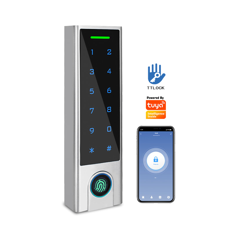 Дистанционное управление через приложение TTLOCK TUYA, водонепроницаемый IP66 сканер отпечатков пальцев, сенсорная клавиатура, кардридер