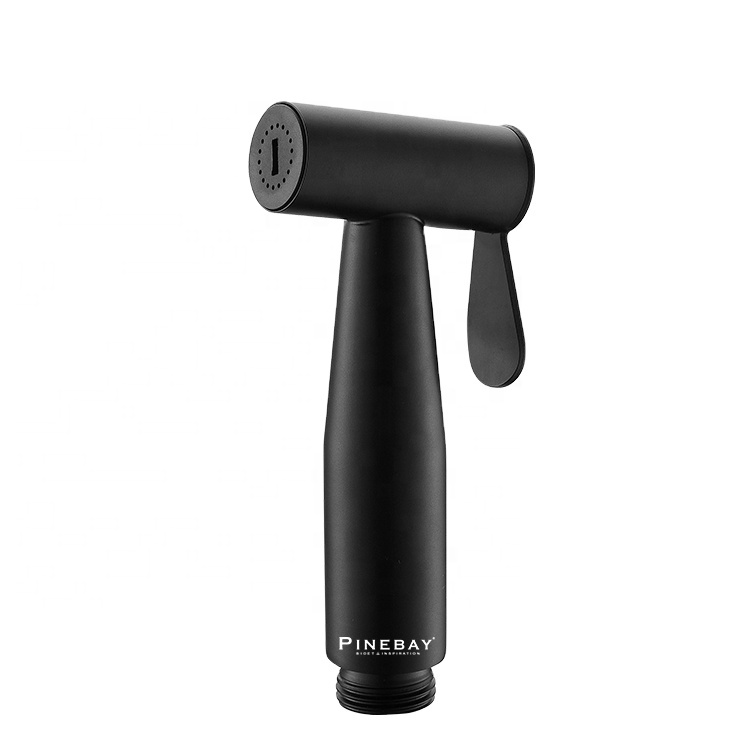PINEBAY New Fashion SUS304 Bathroom Washing Bidet Shower Black Handheld Bidet Sprayer Portable Self Cleaning Shattaf for Woman