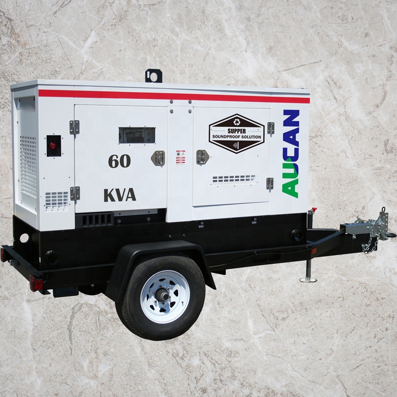 60kva Deutz/Perkins дизельная Мобильная генераторная установка для промышленного/делового, супер тихий тип генератор прицепа