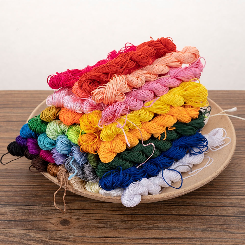 Wholesale Multiple colors braide rope 1mm decoratIve eco friendly braided nylon rope