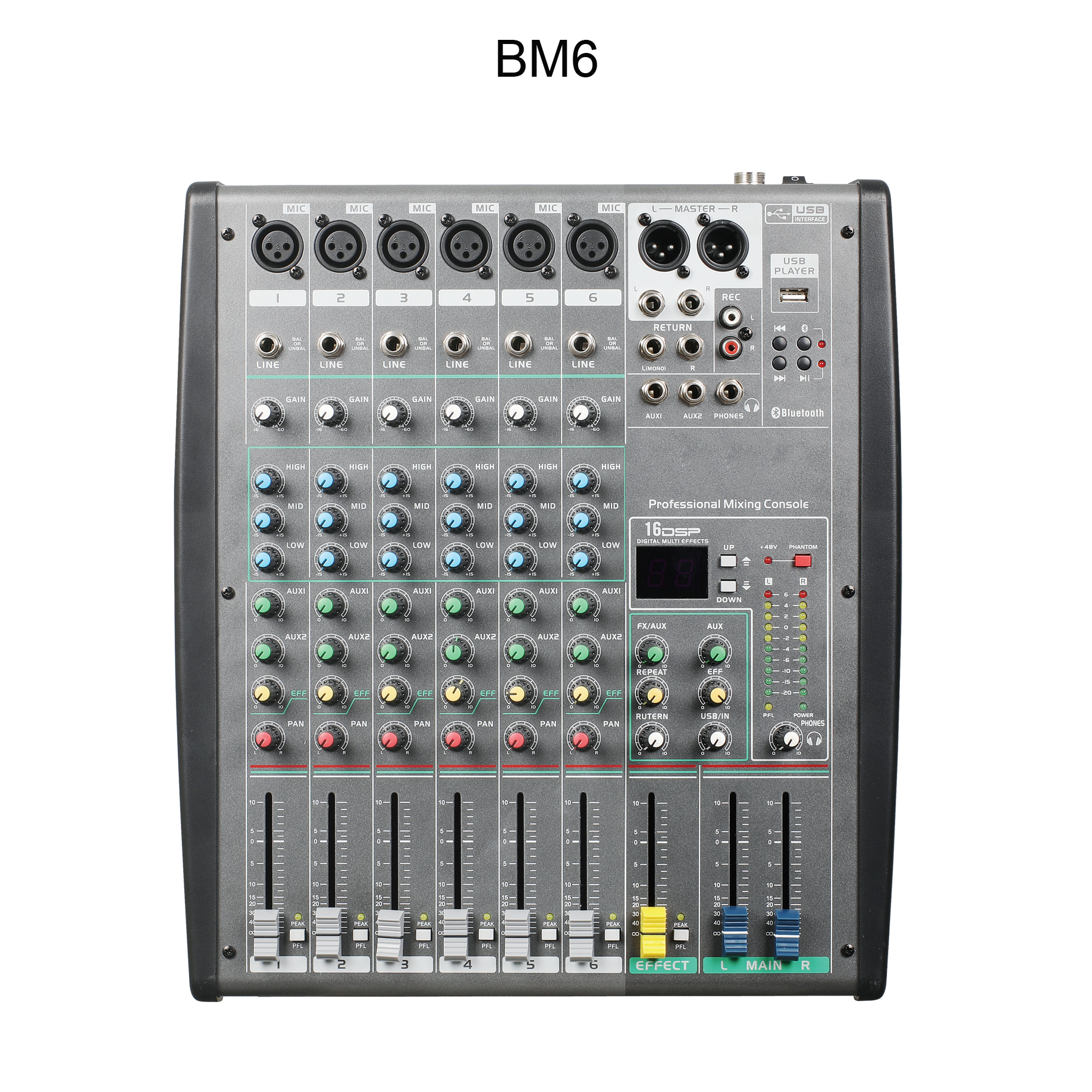 Аудио DJ контроллер микшер студия микшер звук BM6