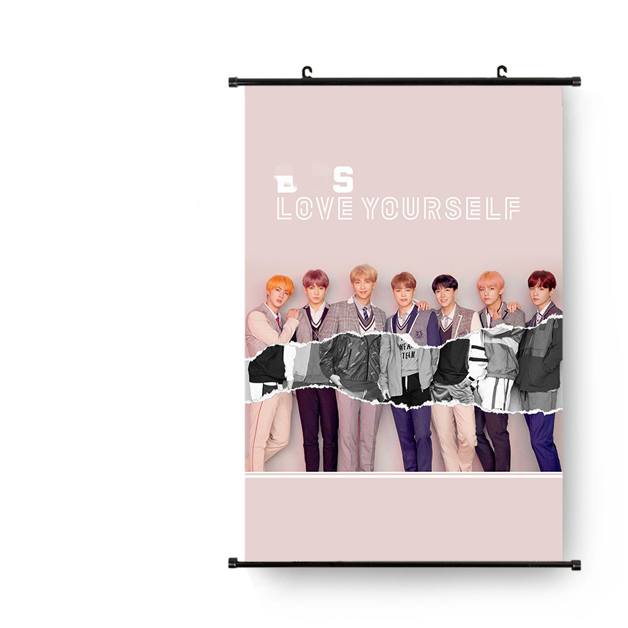 Bangtan Boys оптовая продажа KPOP Idol товар 3-го альбома Love Yourself Bangtan Boys концепция фото гобелен тканевый постер Висячие фотографии