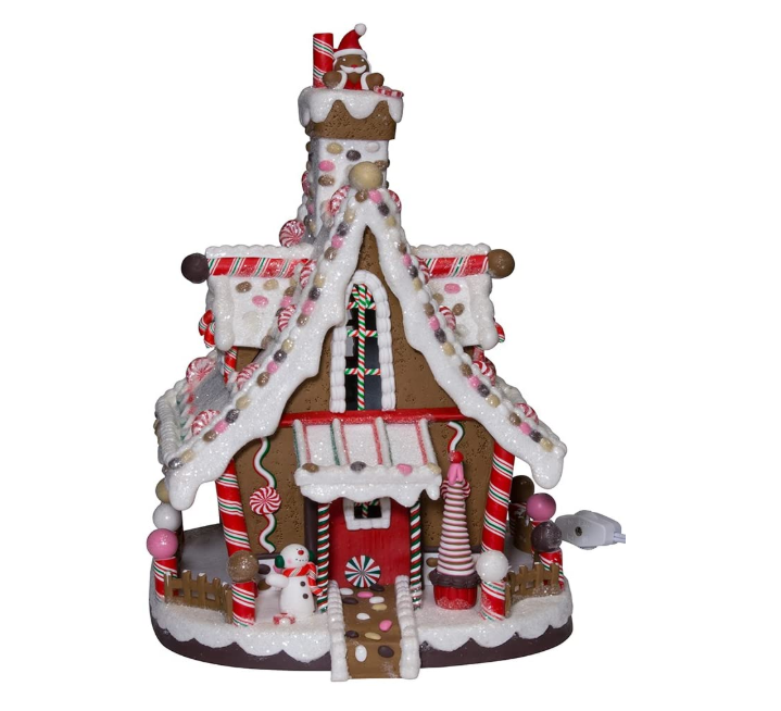 12-Inch Lighted Christmas Gingerbread House