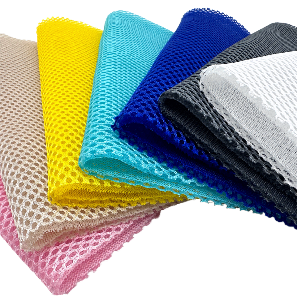 customized 100% polyester knitting mesh fabric 3D air mesh fabric for shoes and matress