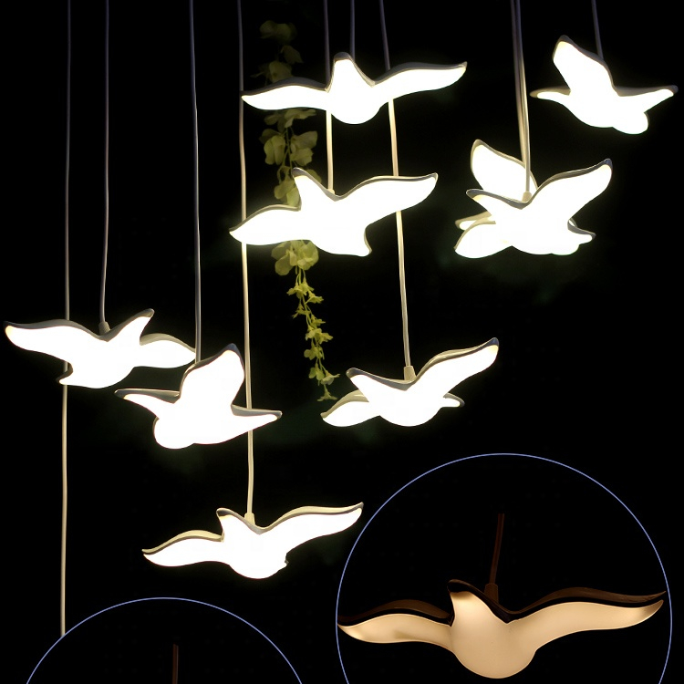 Wedding Decoration Backdrop Acrylic Illuminating Seagulls Led Ceiling Lights