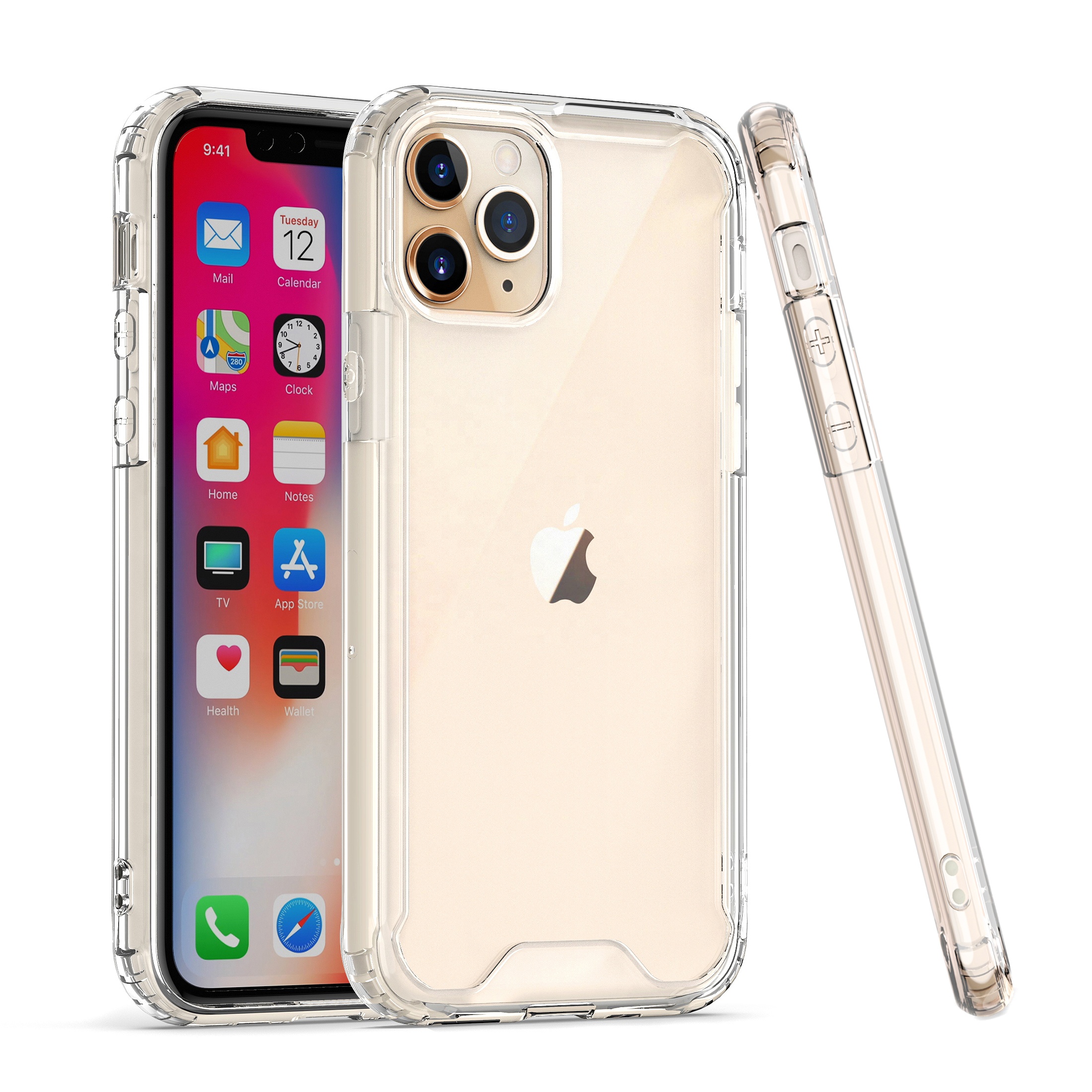 Бесплатный образец задняя крышка для iPhone 13 Tpu акриловый свет чехол для мобильного телефона для Iphone 11 pro