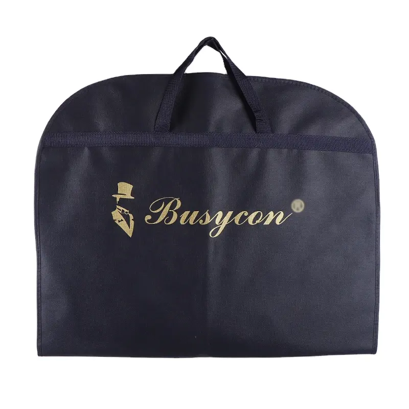 Personalised customized Eco-friendly Foldable Proof jacket cover garment bag with round zipper for suits and dresses
