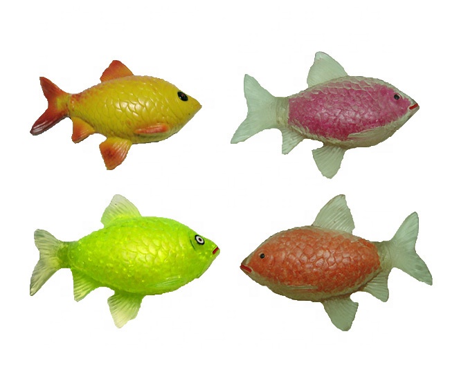 novelty plastic stretch rubber toy pet fish